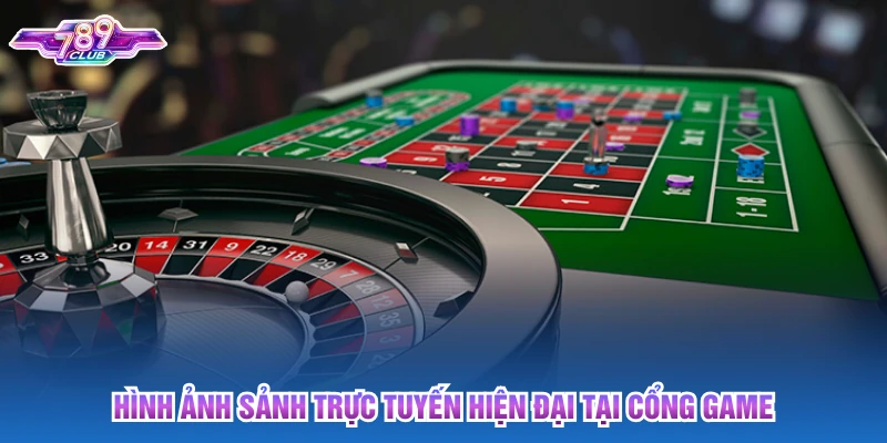 Hình ảnh sảnh trực tuyến hiện đại tại cổng game